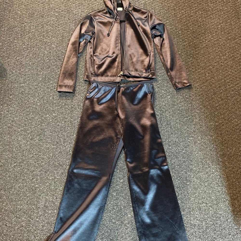 Versace Sport Vintage Black Track Warm Up Suit Size 40
